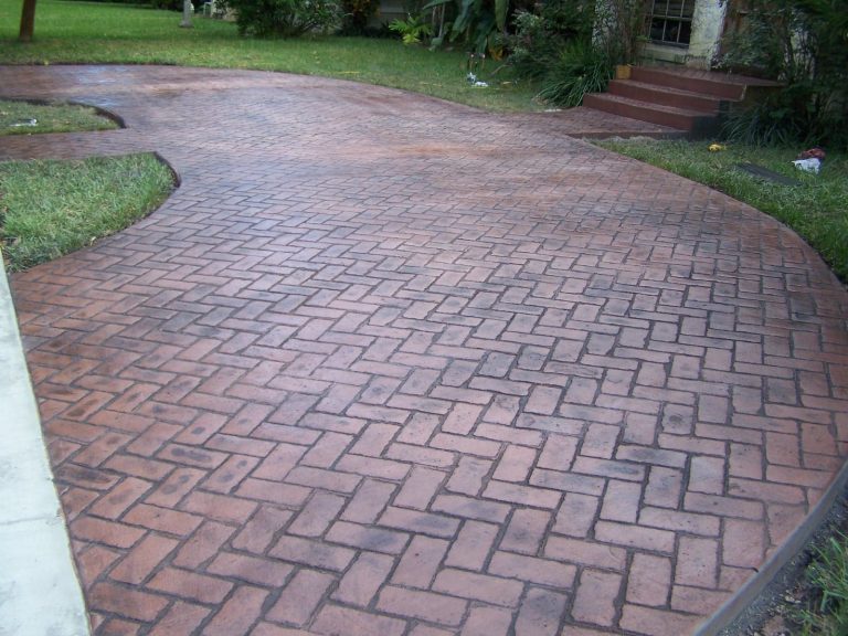 ConcreteMike Old Chicago Brick Stamp Driveway MiamiFL 768x576